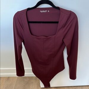Abercrombie Burgundy Bodysuit Top. Worn once.